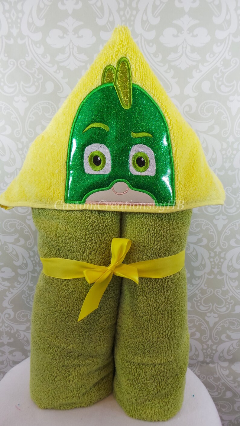 Gekko PJ Mask Inspired Hooded Towel on High Quality Belk Department Store Towels