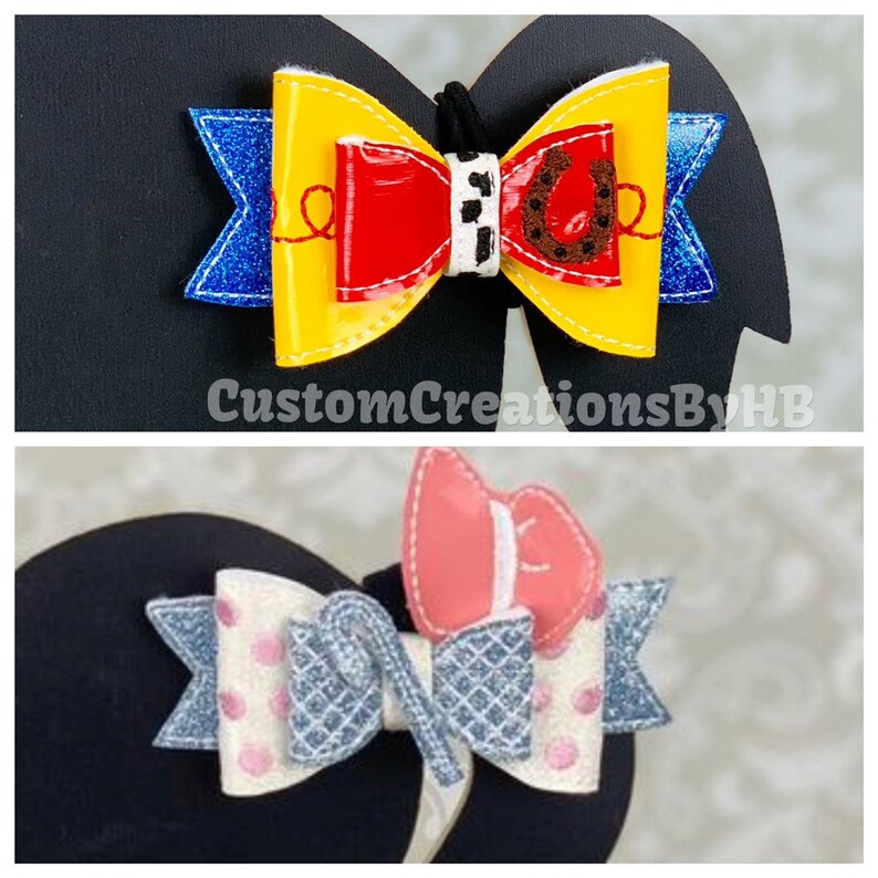 Toy Story Inspired Bows Woody Bow Buzz Lightyear Bow Ham Etsy