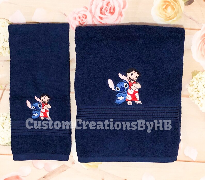 Stitch and Lilo Towel Set Lilo and Stitch Bathroom Towels Etsy