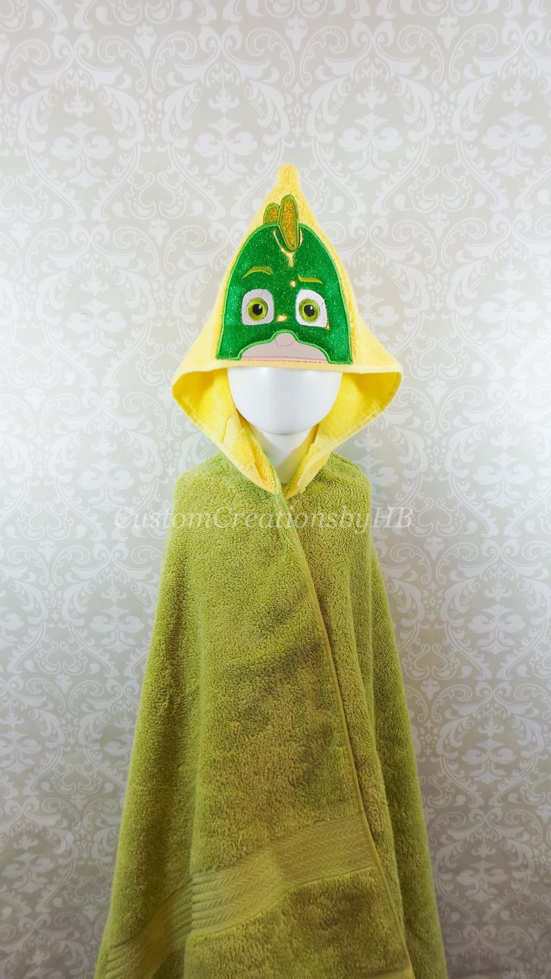 Gekko PJ Mask Inspired Hooded Towel on High Quality Belk Department Store Towels