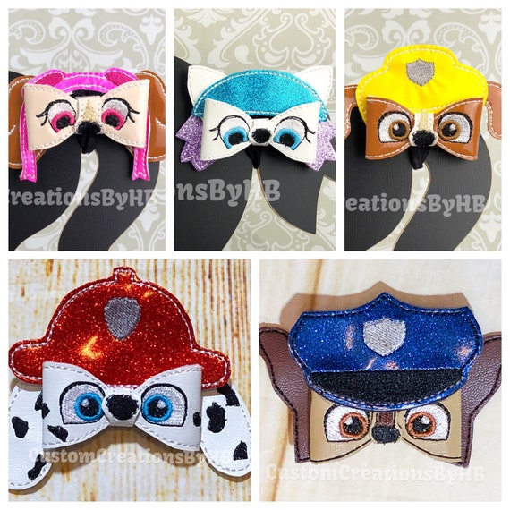 Paw Patrol Inspired Hair Bow Headband Skye Hair Bow Marshall Etsy