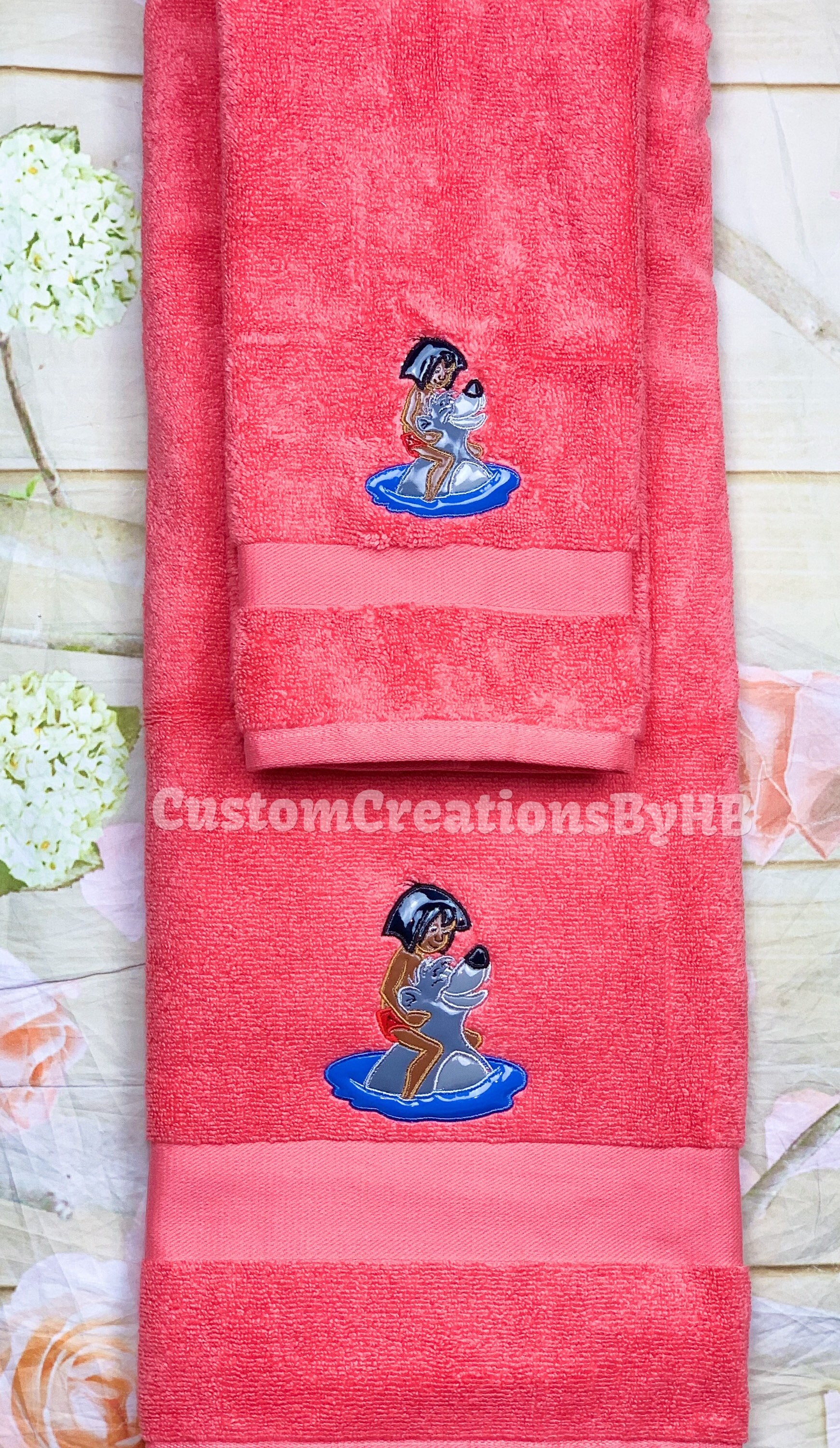 Jungle Book Inspired Towel Set Mowgli Bathroom Towels Jungle Etsy