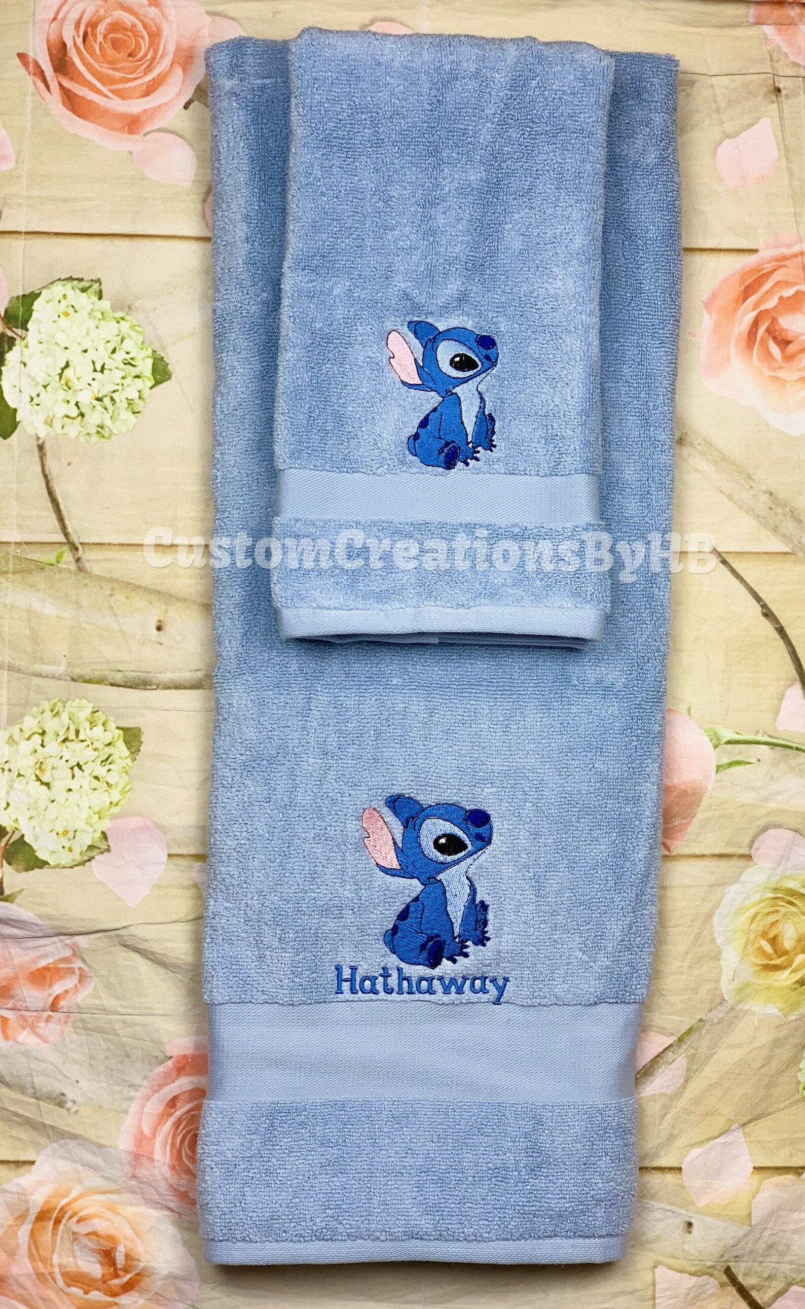 Stitch Towel Set Lilo and Stitch Bathroom Towels Lilo and Etsy