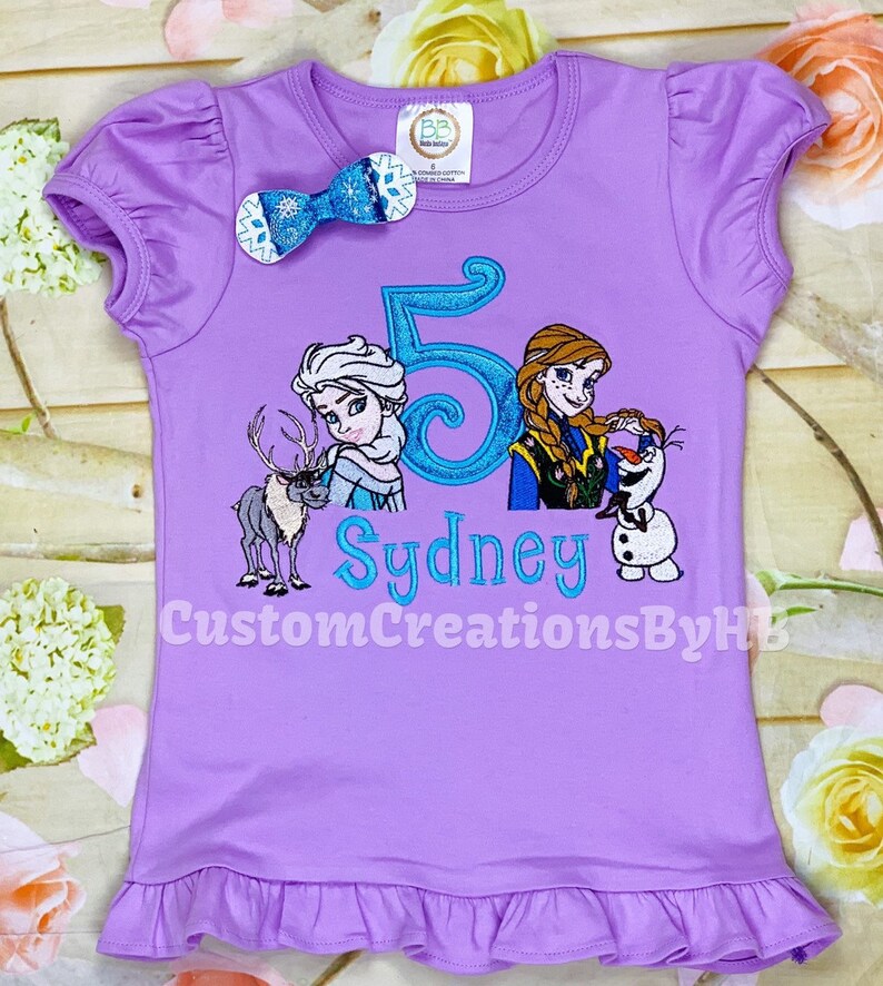 Frozen 2 Inspired Elsa Anna Birthday Shirt Embroidered with Etsy