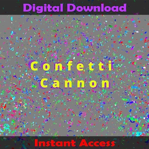Confetti Cannon - Animated Overlay | Single VFX for Twitch StreamElements | Celebrate in Style! | Instant Access!