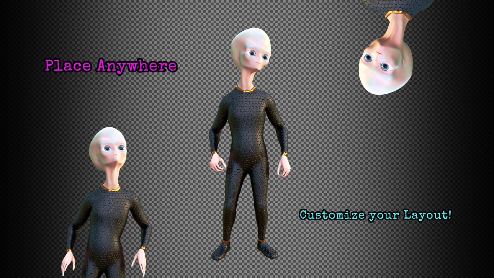 Dancing Alien | Overlay 4-pack | Looping Animations for Twitch & OBS ...