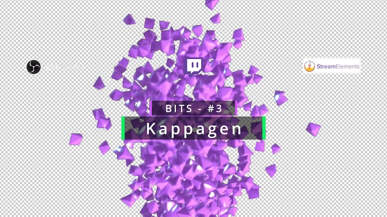 Bits Overlay | 3-pack | Animated Stream Effects for Twitch, OBS ...