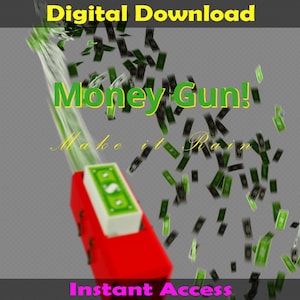 Red Rainmaker - Animated Money Gun Overlay | Twitch StreamElements | Make It Rain in Style! | Instant Access!