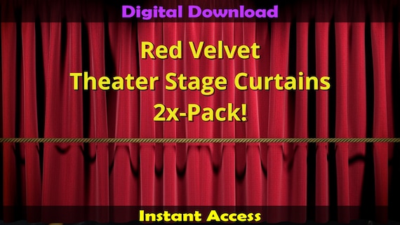 Red Stage Curtains | 2x Stinger Pack | Twitch Stream Transitions (Digital Download)