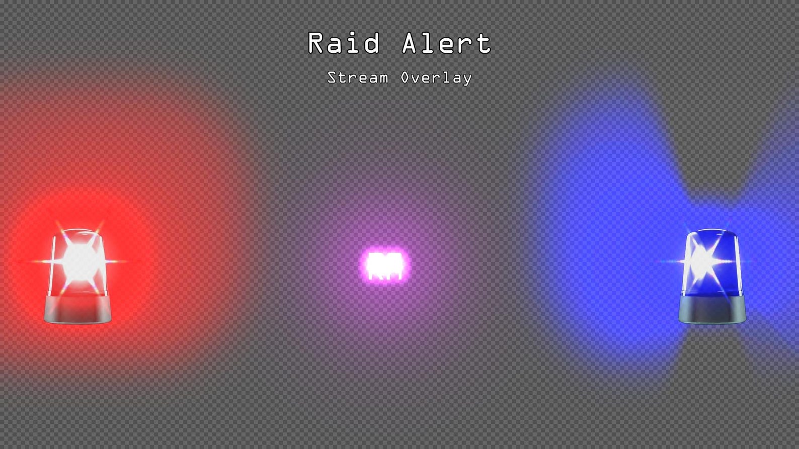 Raid Alert – Red & Blue Flashing Lights | Animated Twitch Overlay | VFX ...