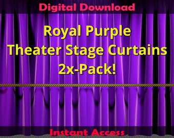 Stinger Pack #2: Royal Purple Theater Stage Curtains *2x-Pack!* | Scene Transitions & Stream Enhancements for Twitch/OBS | Instant Access!