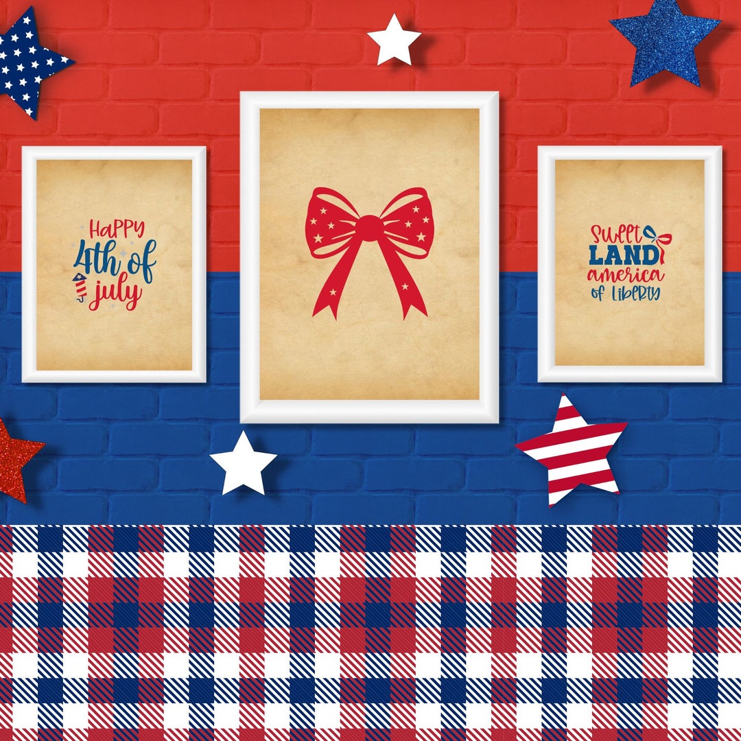 4th of July Wall Art, Sweet Land of Liberty America USA Wall Decor ...