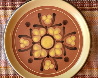 Noritaki Safari Folkstone Stoneware Chop Plate 12" Japan