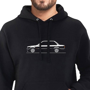 T-Shirt für klassische bmw e30 Fans klassisches deutsches Auto, Langarm - Sweatshirt - Hoodie