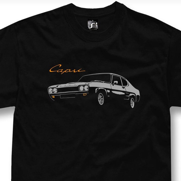 T-Shirt für Fans von Ford Capri T-Shirt Oldtimer - Kapuze - S - 5XL