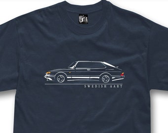 T-shirt for saab 900 turbo fans sweden classic car tshirt - 4 colors