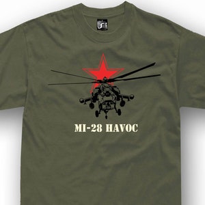Russian army t shirt  attack helicopter Mi-28 Havoc CCCP T Shirt Army copter t-shirt Graphic Design