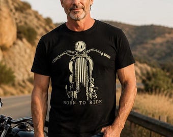 Born To Ride T-Shirt | Vintage Chopper Bobber Custom Motorcycle Apparel