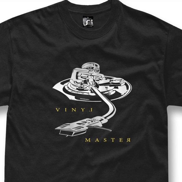 DJ T-Shirt Vinyl Master Tshirt urban technics platten plattenspieler retro oldschool tee S - 5XL