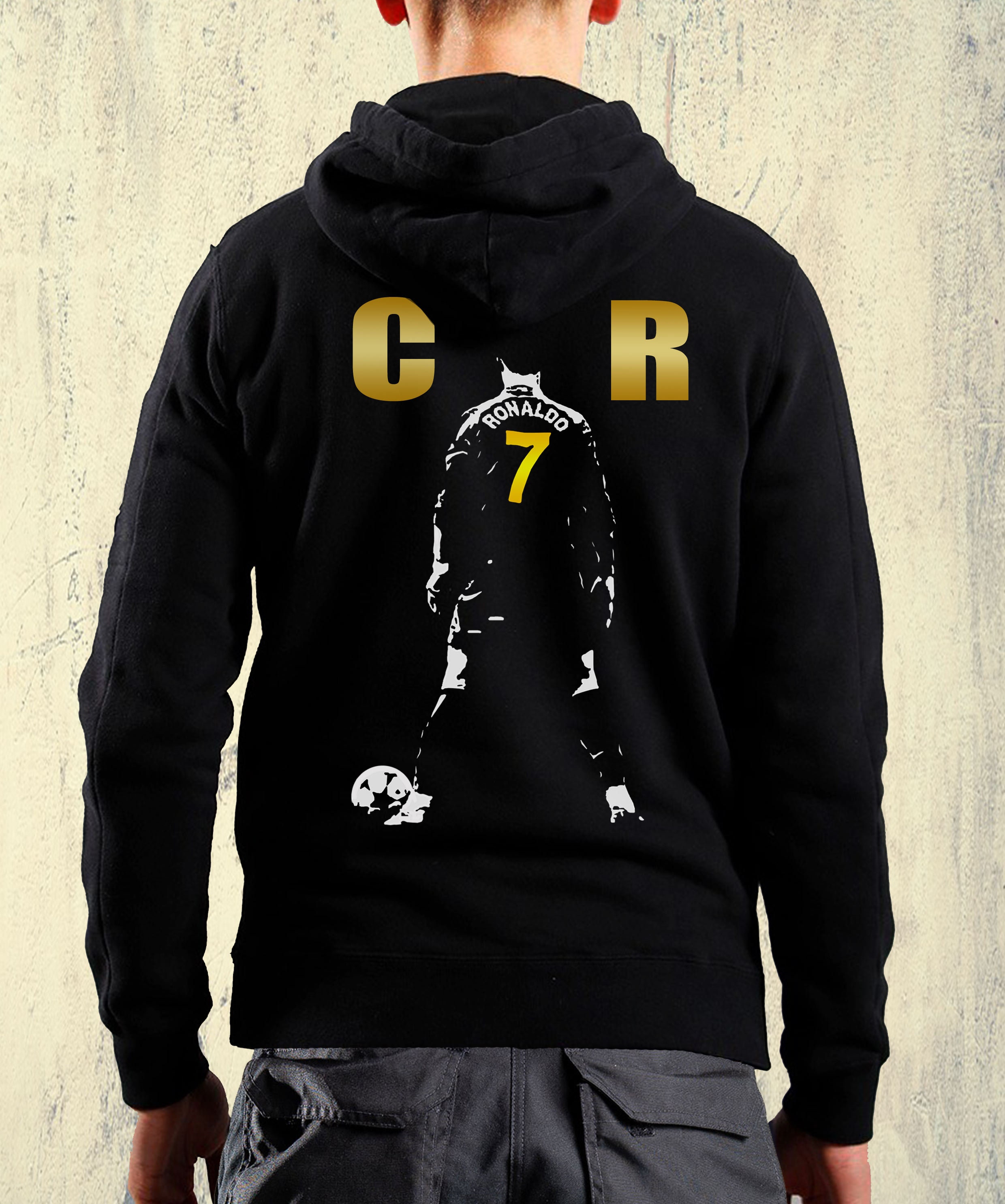 Maxall Unisex-Adult Cotton Hooded Neck Cristiano Ronaldo Football