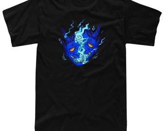 T-shirt met onimasker Japanse yokai anime fire demon tshirt - sweater - hoodie