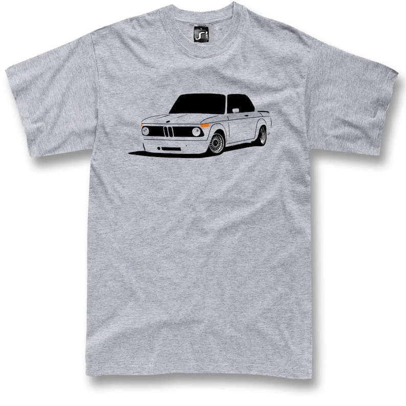 Classic t-shirt for bmw 2002 fans 2002tii 1602ti 1802 02 tshirt S 5XL Gray