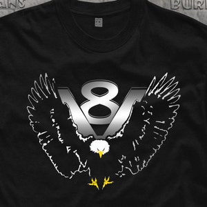 V8 T Shirt for Hemi Engineer Hot Rod engine motor 427 big block Graphic Design t-shirt S - 5XL