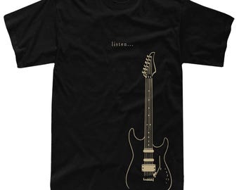 Electric Guitar T-Shirt, Tee for Guitar Player, Musician Gift, Rock Music Shirt, Guitar Lover Apparel, Vintage Music Graphic Tee