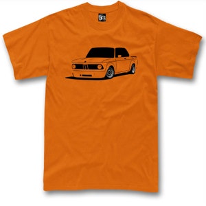 Classic t-shirt for bmw 2002 fans 2002tii 1602ti 1802 02 tshirt S 5XL Orange