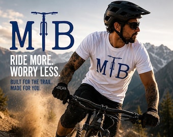 MTB T-Shirt for Mountain Bikers, Downhill Cycling Gift Tee