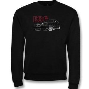 Maglietta Uomo BMW E36 M3 Serie 3 – T-Shirt Grunge 100% Cotone, Grigio Scuro, Taglia XL, Stampa Frontale