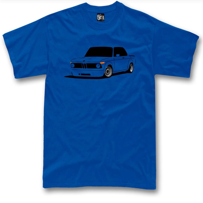 Classic t-shirt for bmw 2002 fans 2002tii 1602ti 1802 02 tshirt S 5XL Blue