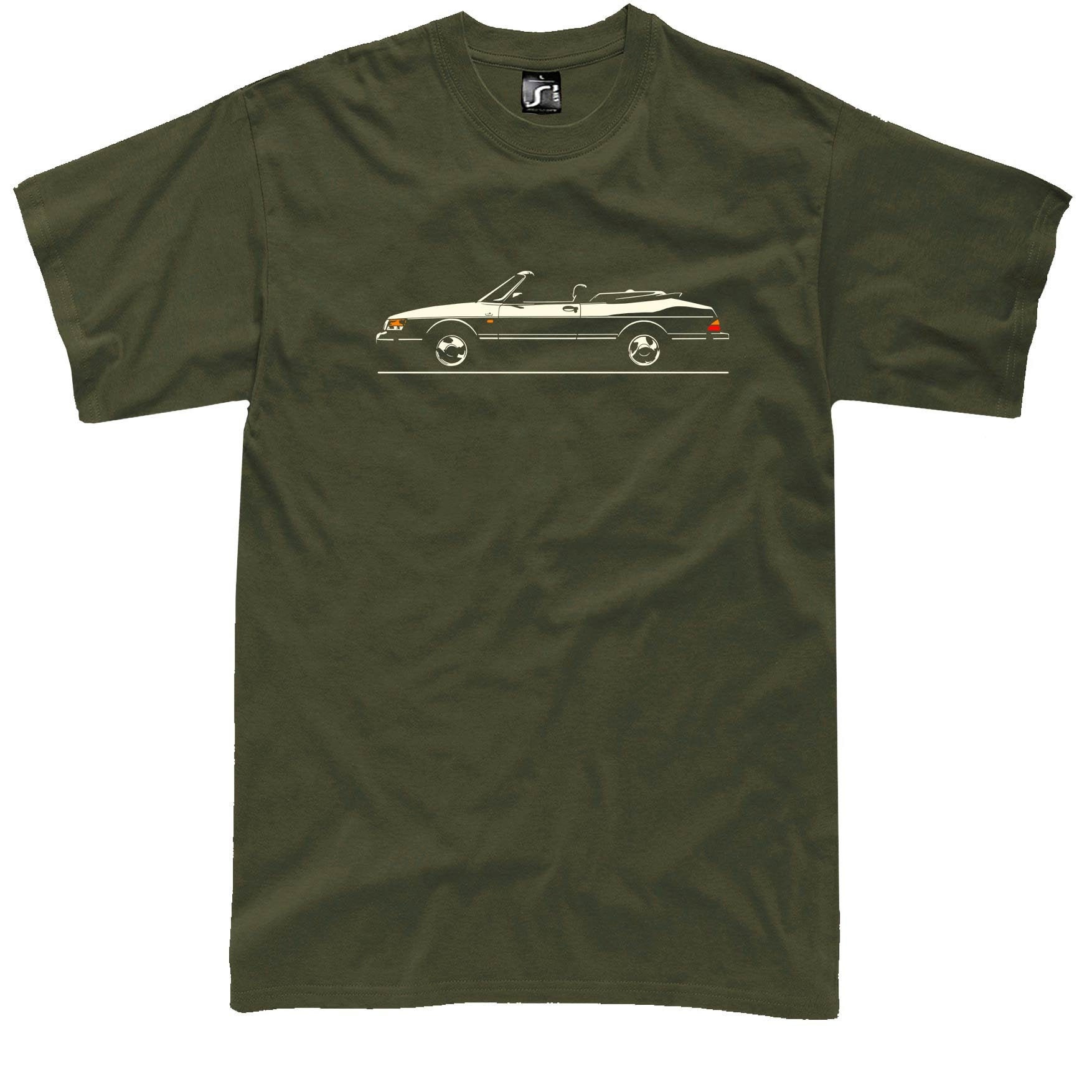 T-shirt for saab 900 cabrio turbo fans sweden classic car cabriolet convertible tshirt S - 5XL