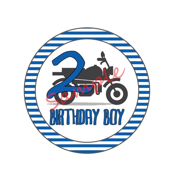 Motorcycle Iron-ON DIY Birthday T-Shirt