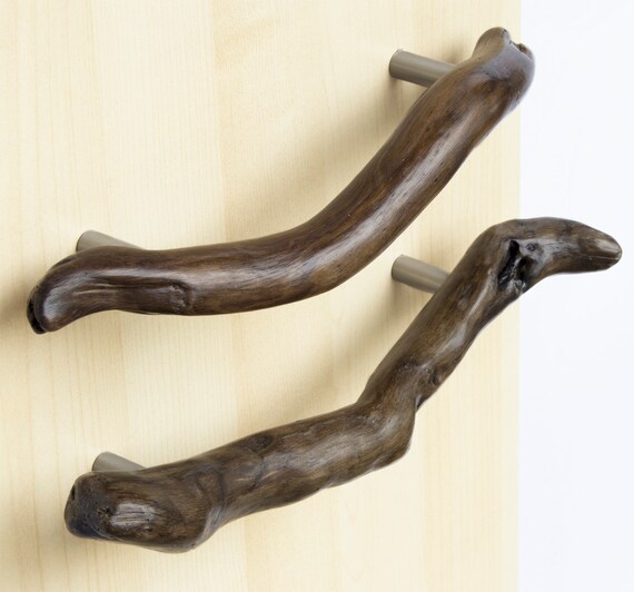 Driftwood Cabinet Drawer Pull Set Of 2 Etsy