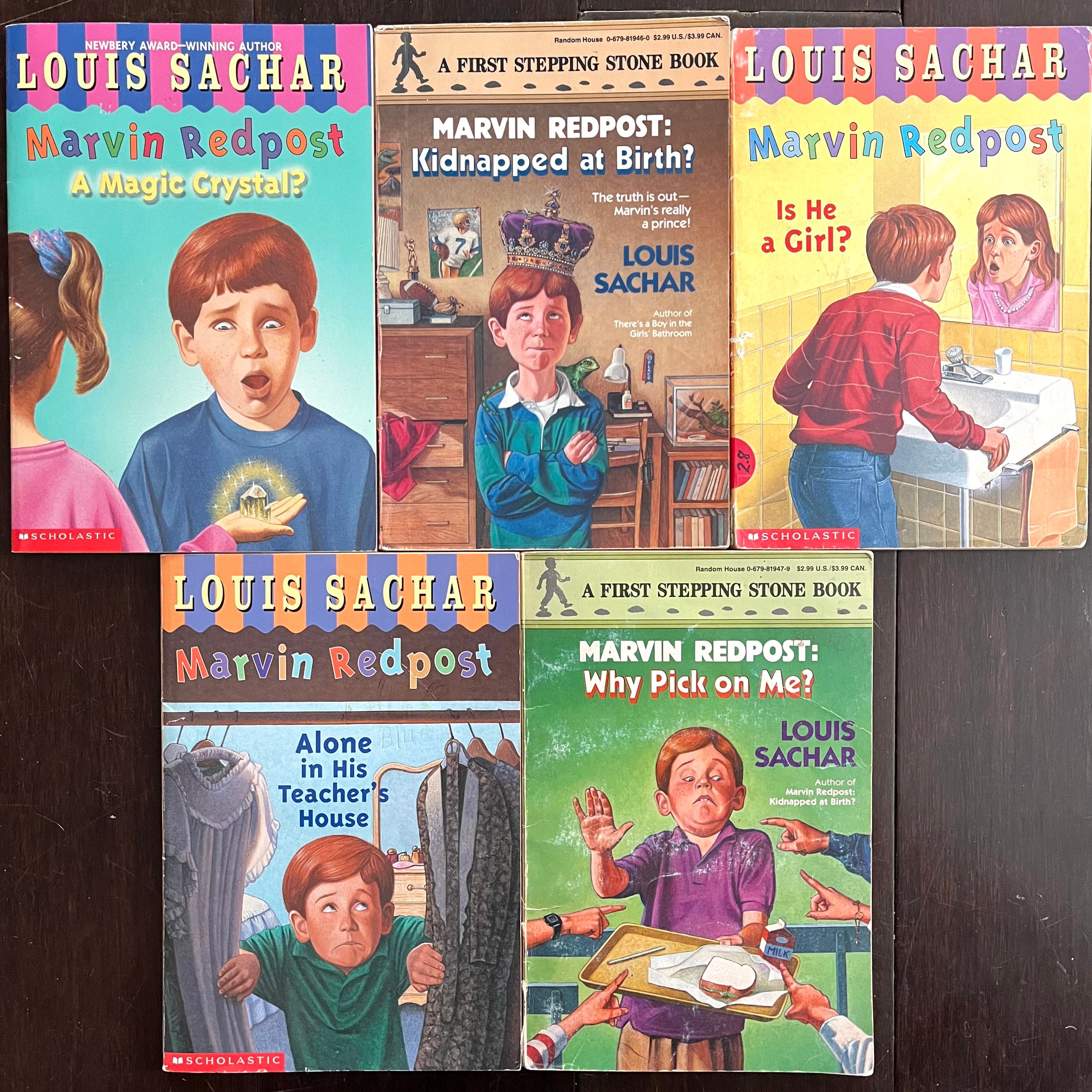 Set of 3 MARVIN REDPOST Chapter Books by Louis Sachar Books 