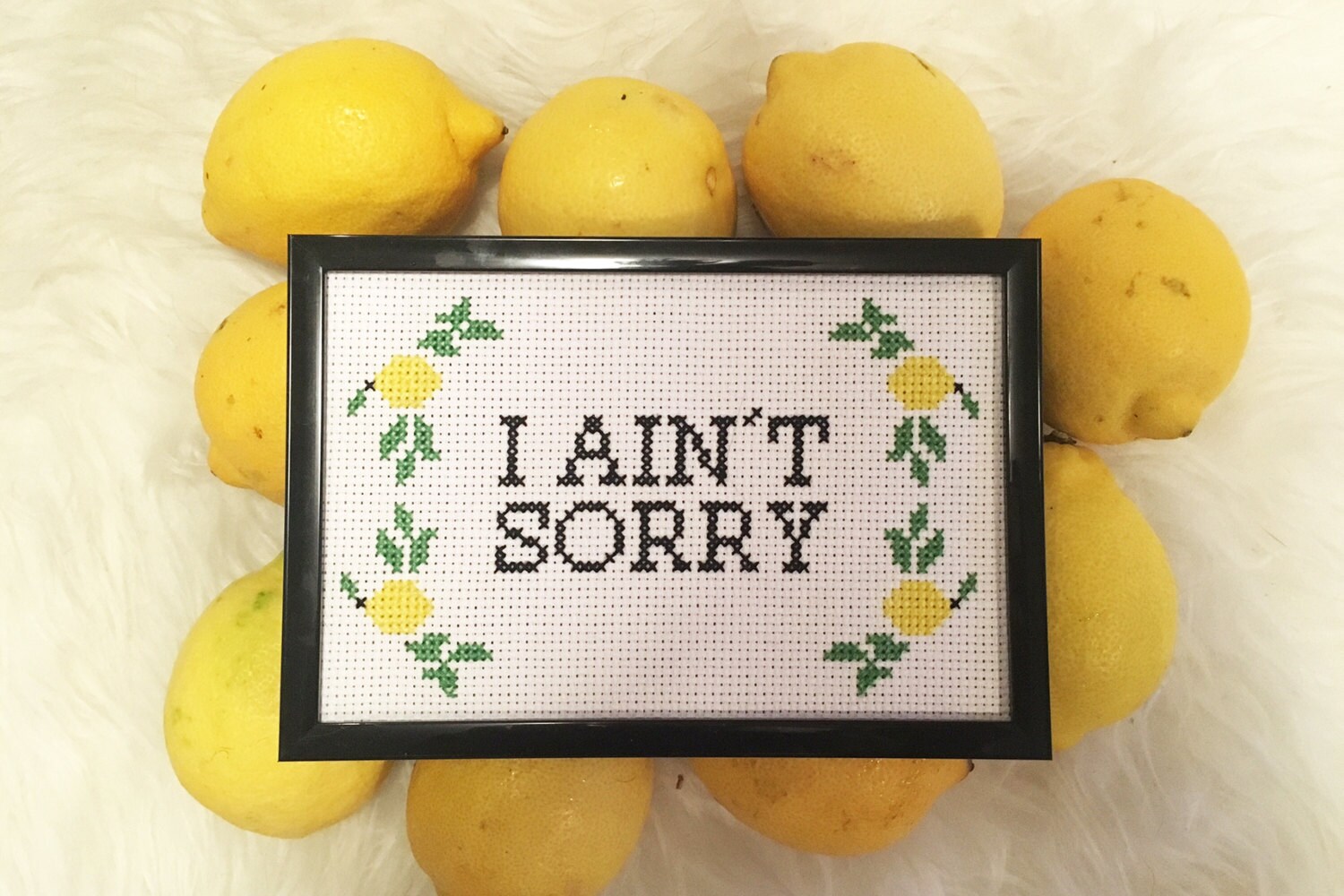 Beyonce Lemonade I Ain't Sorry Cross Stitch Etsy