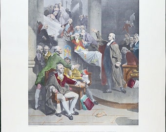 Vintage Steel Engraving, VTG Wall Art, Patrick Henry, American Revolutionary 1975