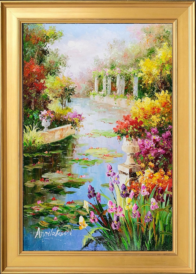Framed Oil On Canvas Angelo Rossi Impressionist Signed Etsy