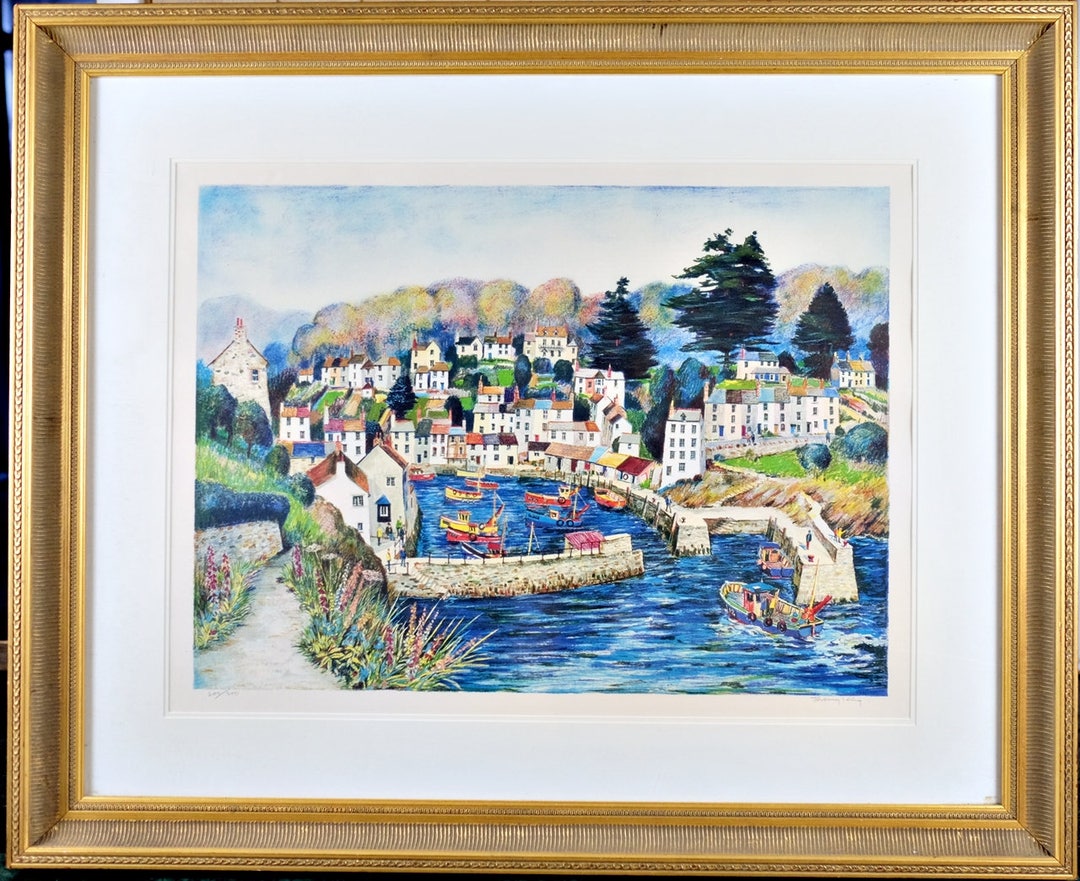 Framed Jeremy King Signed Serigraph Vintage Print Limited
