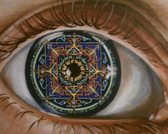Eye Mandala, canvas print