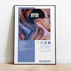 Rüfüs Du Sol Bloom Album Artwork Poster - Tracklist Poster - Album Art Print - Aesthetic Wall Decor - Gift Ideas