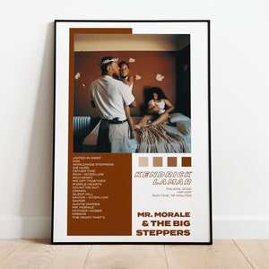 Kendrick Lamar Mr. Morale & The Big Steppers Album Artwork Poster - Tracklist Poster - Album Art Print - Aesthetic Wall Decor - Gift Ideas