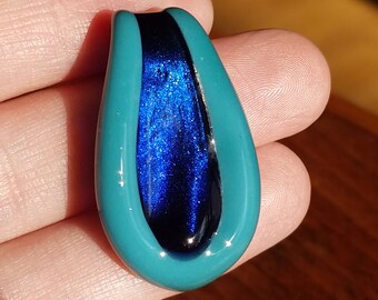 blue boro glass pendant