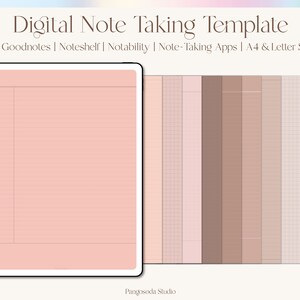 Digital Note Taking Template - Goodnotes Template, Notability Template ...