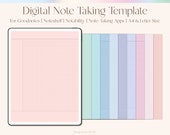 Note Taking Template - Goodnote Template, Notability Template, iPad Notetaking, Cornell note template, notability cornell, Black friday sale