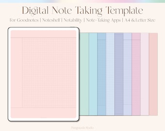 Modelo de anotações - modelo Goodnote, modelo de notabilidade, anotações para iPad, modelo de nota Cornell, notability cornell, venda de sexta-feira negra