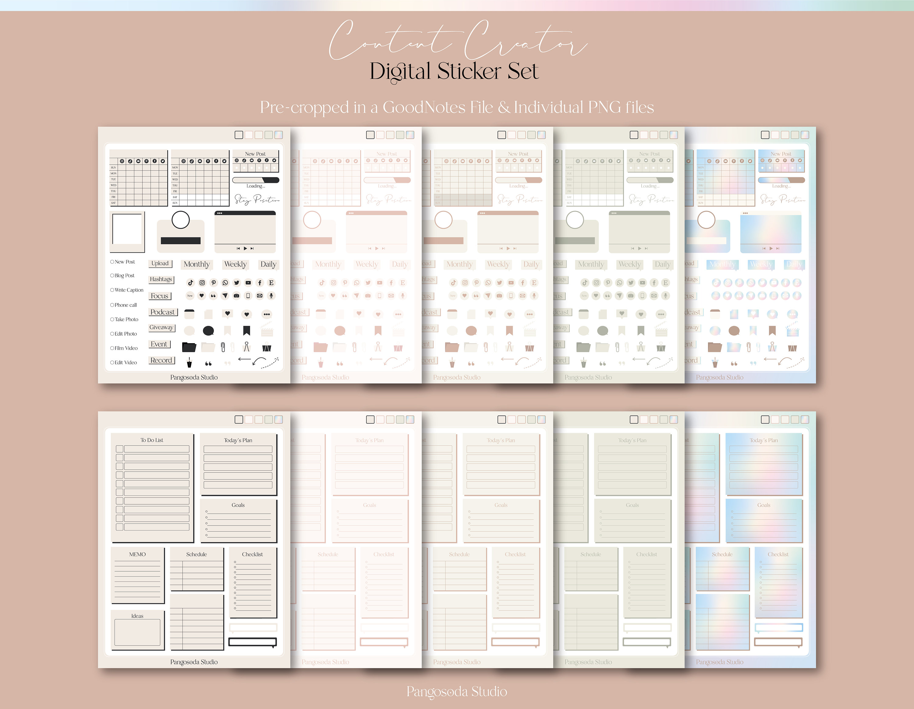 Content Creatore Sticker Content Creator Digital Stickers - Goodnotes Sticky Notes, Influencer ...