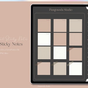 Digital Sticky Notes - Pegatinas digitales, Pegatinas del planificador digital para GoodNotes, Pegatinas neutrales, Pegatinas de Goodnotes, pre recortadas