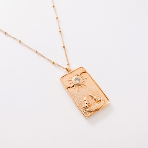 Collier carte de tarot La Lune